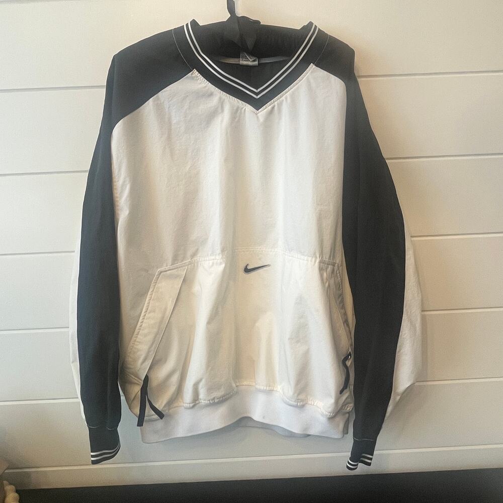 White and Black Nike Pullover